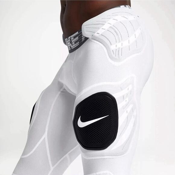 Nike Pro HyperStrong Padded Football Compression Pants White Size S 838428 NEW - Picture 1 of 9
